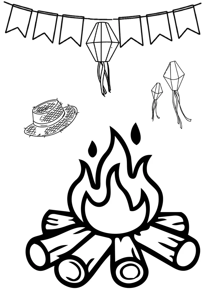 desenho de fogueira para colorir e imprimir para imprimir e colorir - imagem 4